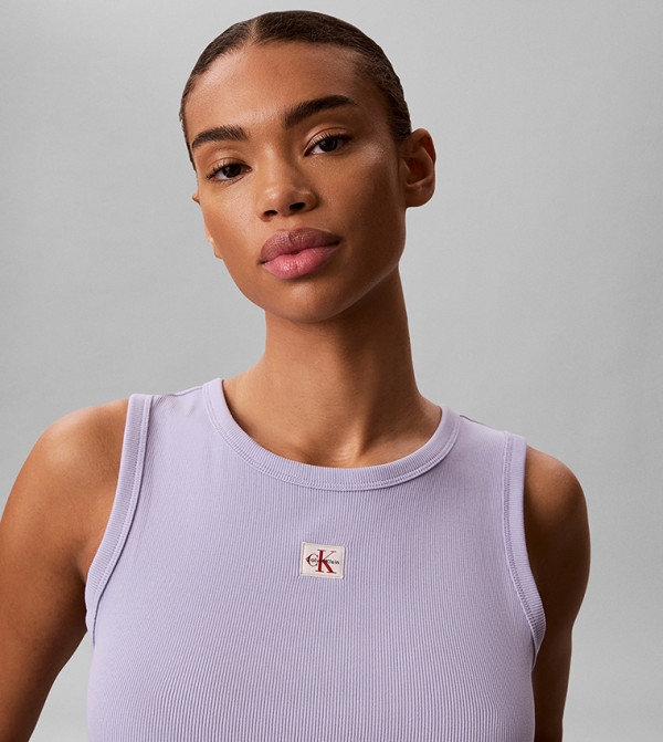 Calvin Klein Cropped Tops - Blue Cropped Tops