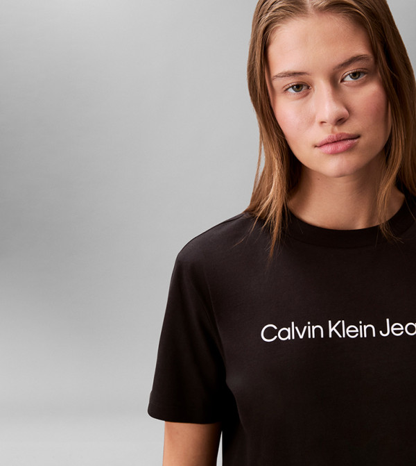 Calvin Klein  Clothing - BLACK Short Sleeve T-Shirts