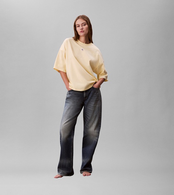 Calvin Klein Jeans  - Yellow Short Sleeve T-Shirts
