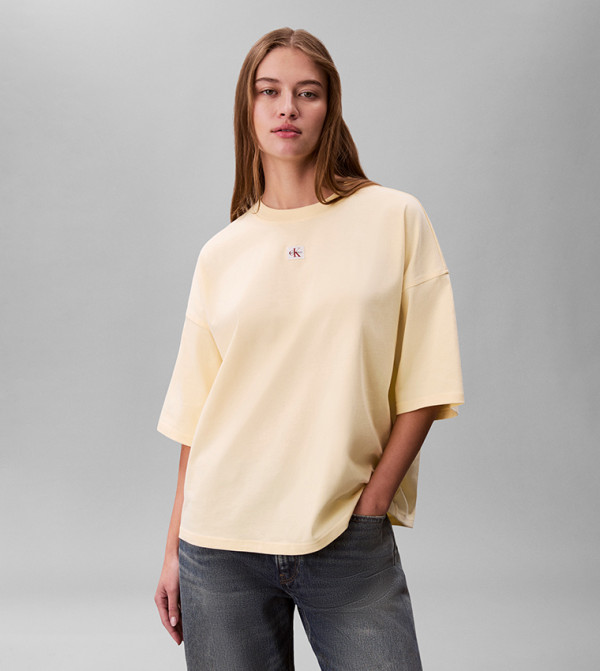 Calvin Klein Jeans  - Yellow Short Sleeve T-Shirts
