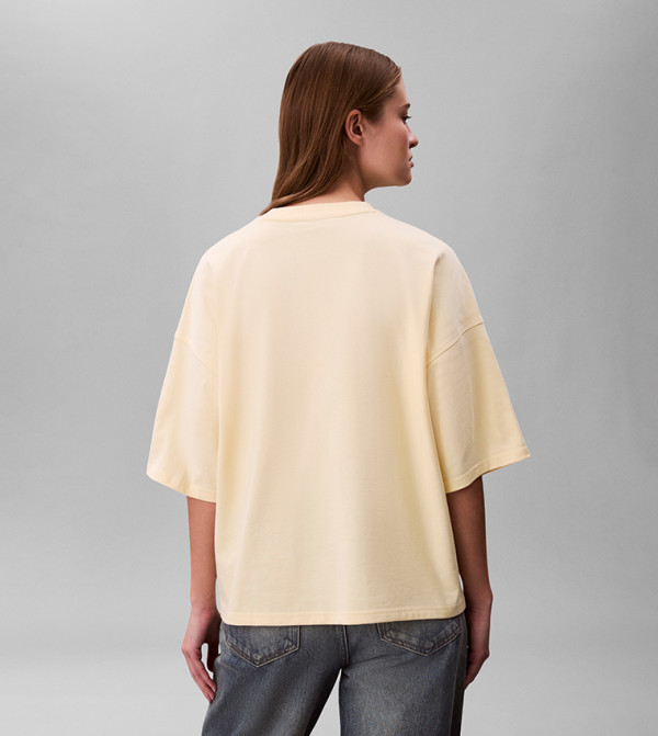 Calvin Klein Jeans  - Yellow Short Sleeve T-Shirts