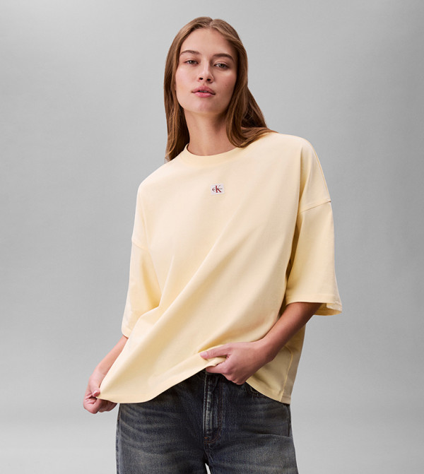 Calvin Klein Jeans  - Yellow Short Sleeve T-Shirts