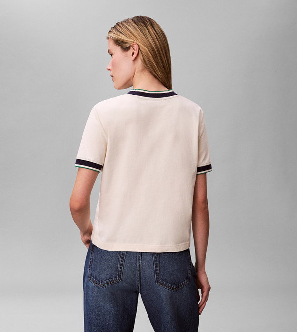 Calvin Klein Jeans  denim-store-w - Beige Cropped Tops