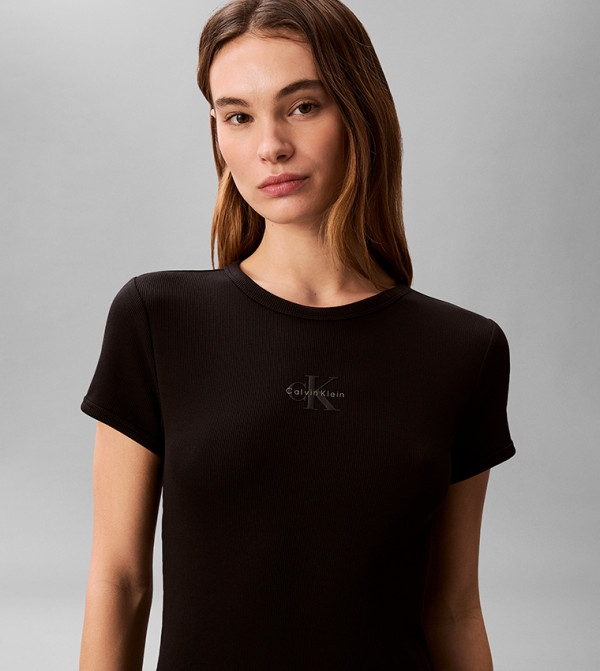 كالفين كلاين كالفن كلاين جينز - أسود Shirt & T-Shirt Dresses