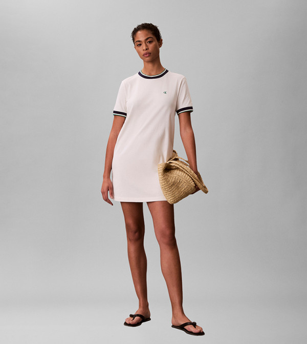 Calvin Klein Jeans Calvin Klein Jeans - Beige Shirt & T-Shirt Dresses