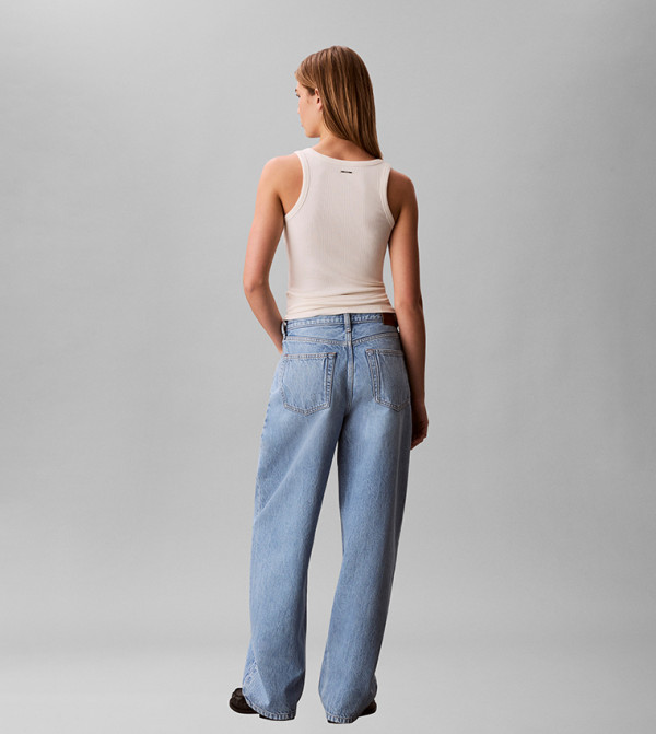 كالفن كلاين جينز baggy-denim-edit - أزرق بنطال كاجوال