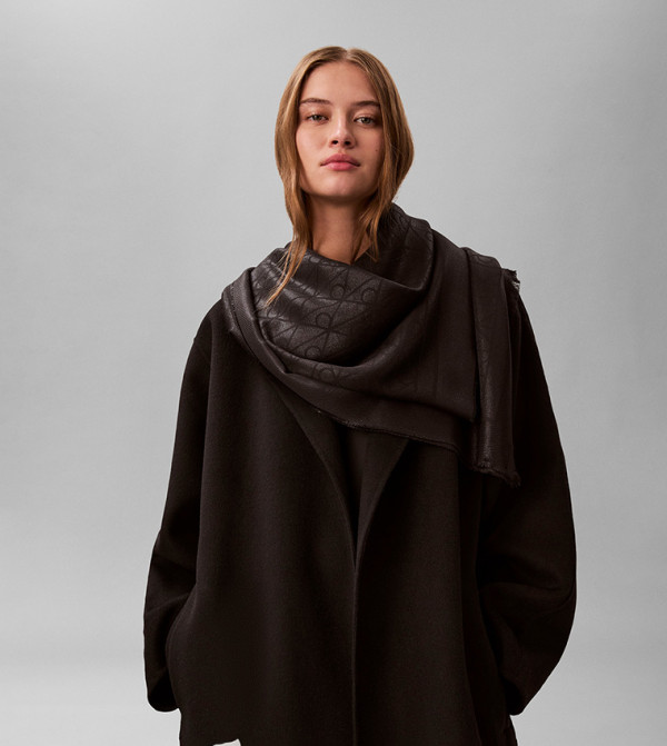 كالفين كلاين  أوشحة - أسود Woven Scarves