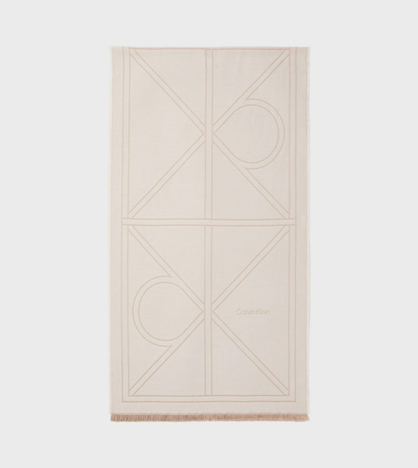كالفين كلاين  أوشحة - بيج Woven Scarves