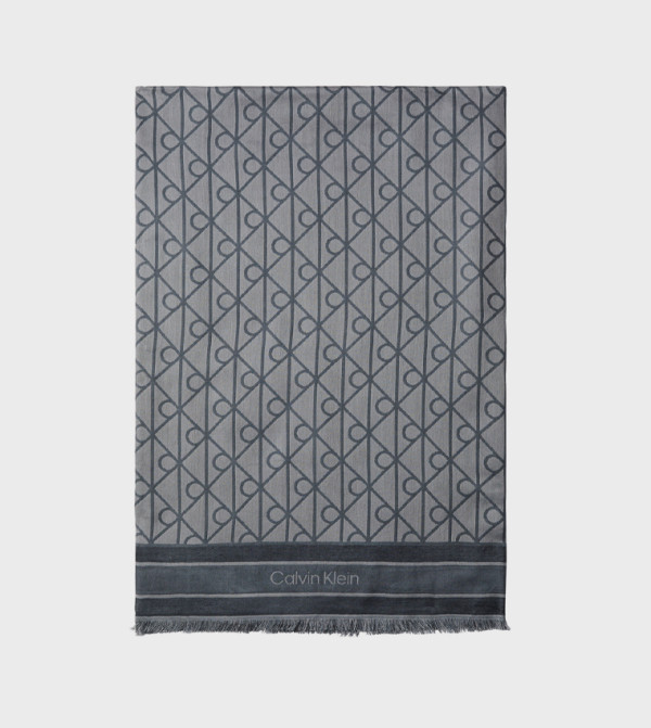 Calvin Klein  Silk Scarves - Grey Silk Scarves