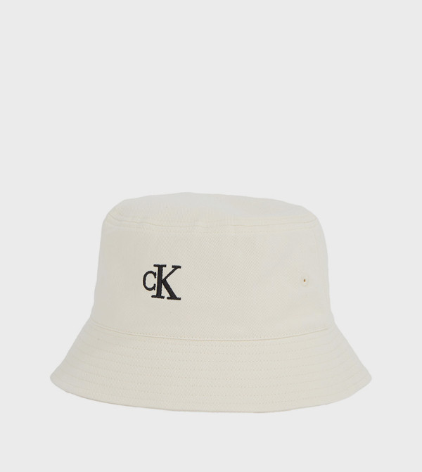 كالفين كلاين  قبعة دلو - أبيض Bucket Hats