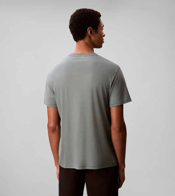 Calvin Klein Calvin Klein - Grey Round Neck T-Shirts
