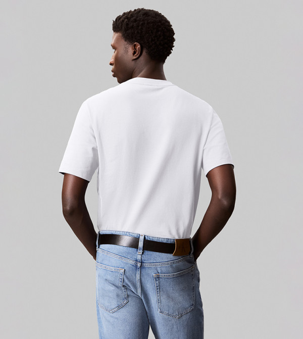 Calvin Klein - White Round Neck T-Shirts
