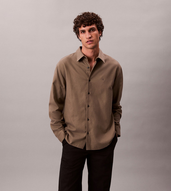 كالفين كلاين كالفين كلاين - بني  Long Sleeves