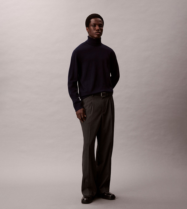 كالفين كلاين سترات بياقة السلحفاة - كحلي Turtle neck Sweaters