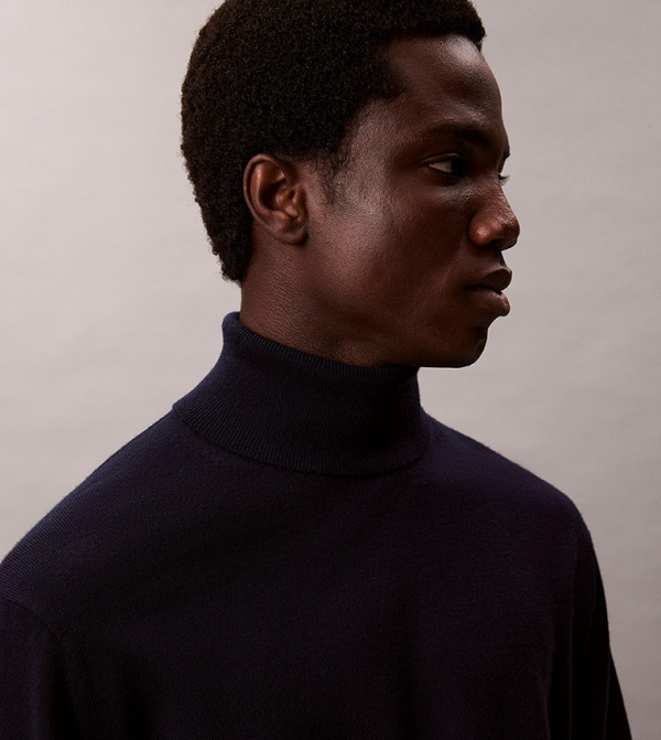 كالفين كلاين سترات بياقة السلحفاة - كحلي Turtle neck Sweaters