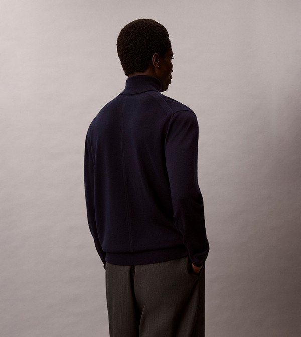 كالفين كلاين سترات بياقة السلحفاة - كحلي Turtle neck Sweaters