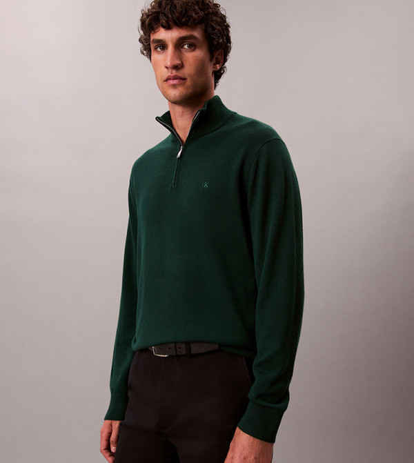 Calvin Klein Sweaters - Green Turtle neck Sweaters