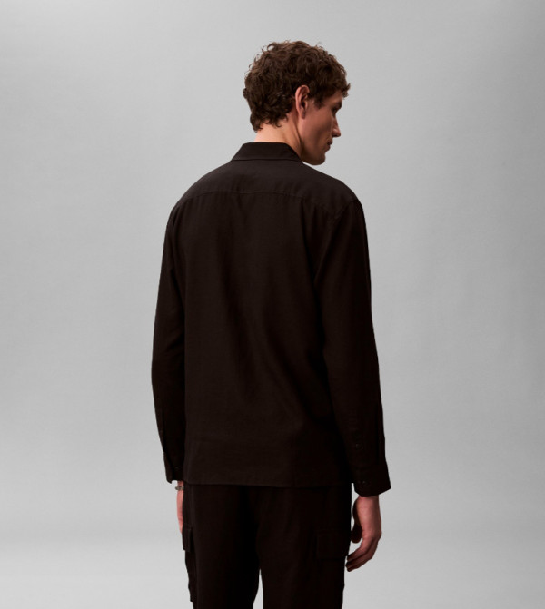 كالفين كلاين  أكمام طويلة - أسود Long Sleeves