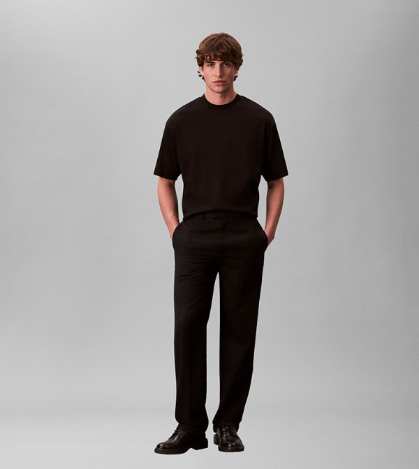 كالفين كلاين كالفين كلاين - أسود Round Neck T-Shirts
