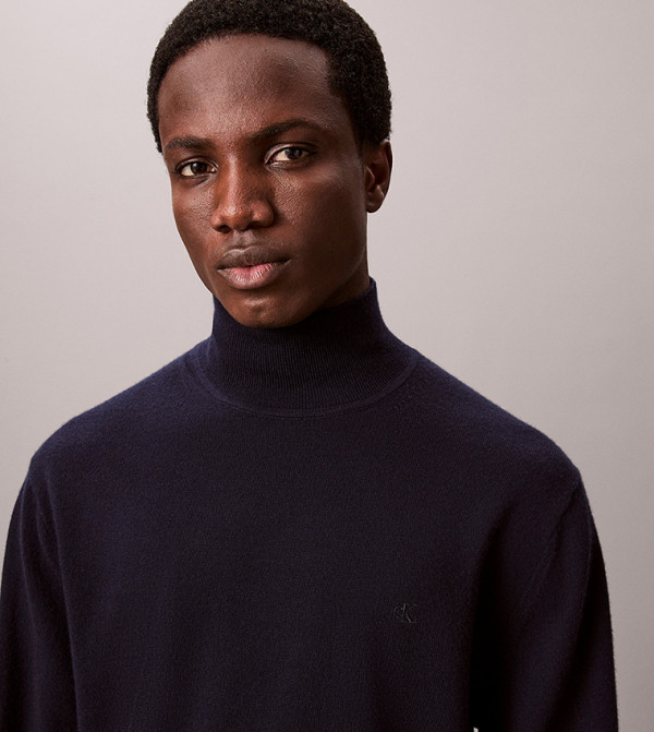 كالفين كلاين سترات بياقة السلحفاة - كحلي Turtle neck Sweaters