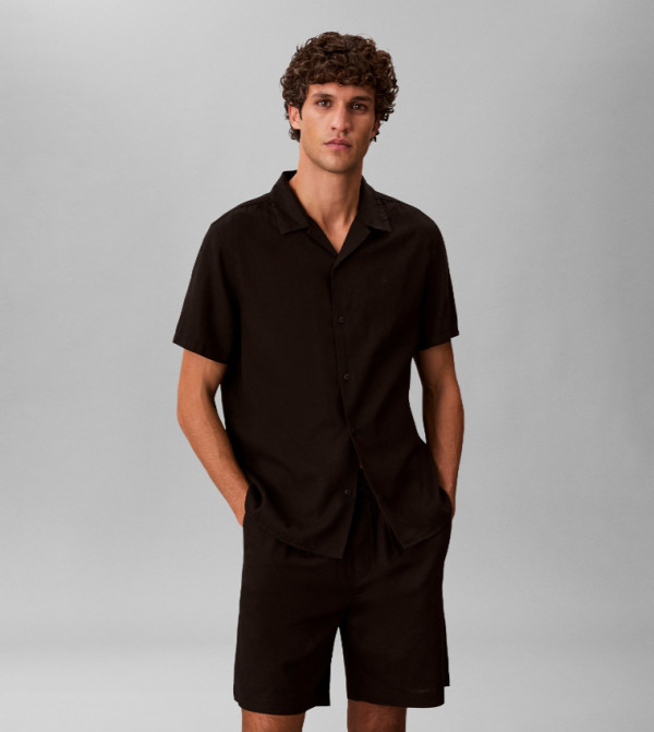 كالفين كلاين  أكمام قصيرة - أسود Short Sleeves
