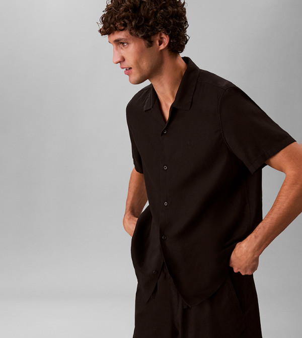 كالفين كلاين  أكمام قصيرة - أسود Short Sleeves