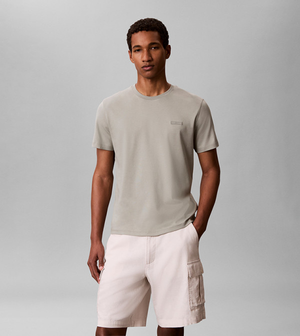 كالفين كلاين  ملابس - أخضر Round Neck T-Shirts