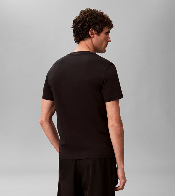 كالفين كلاين  ملابس - أسود Round Neck T-Shirts