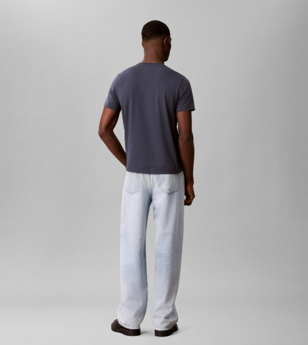 Calvin Klein  T-Shirts - Navy Round Neck T-Shirts