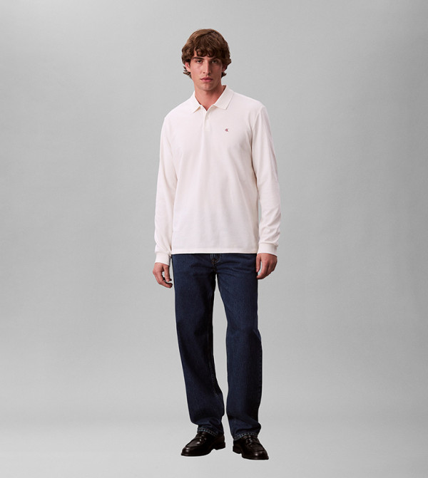 Calvin Klein Jeans  Clothing - White Polo T-shirts