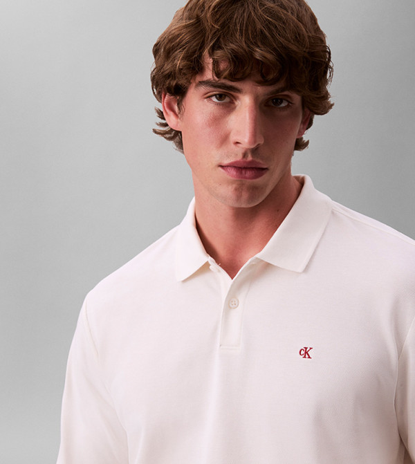 Calvin Klein Jeans  Clothing - White Polo T-shirts