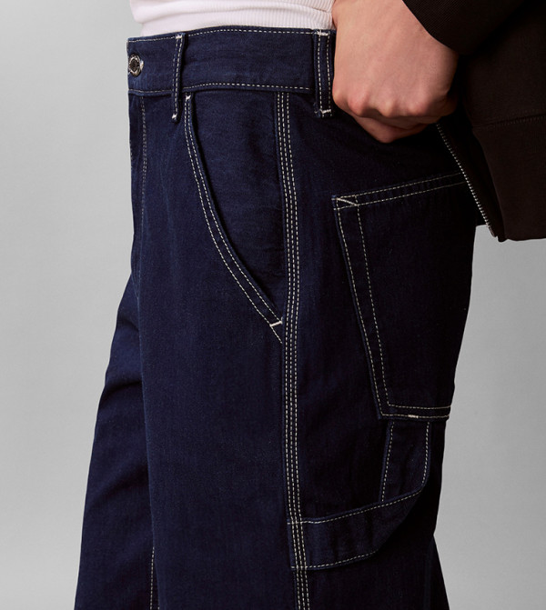كالفين كلاين  utility-workwear - كحلي Straight Jeans