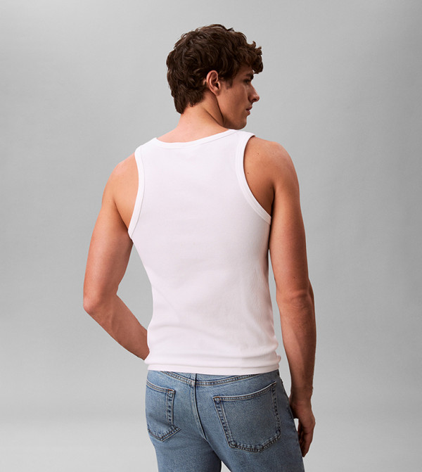Calvin Klein Jeans Clothing - White Round Neck T-Shirts