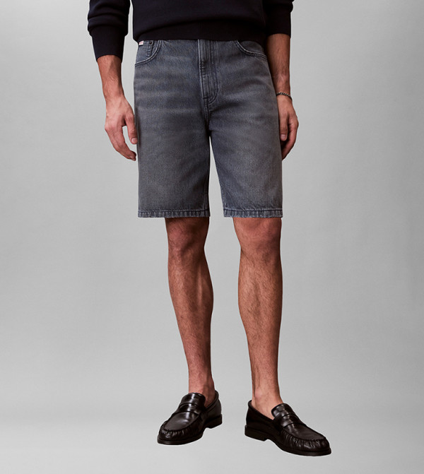 كالفن كلاين جينز  ملابس - رمادي شورت كاجوال