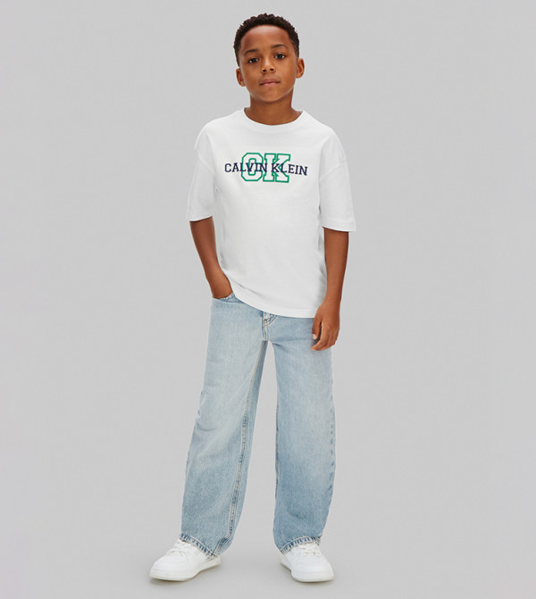 Calvin Klein Jeans  varsity-graphics - White T-shirts