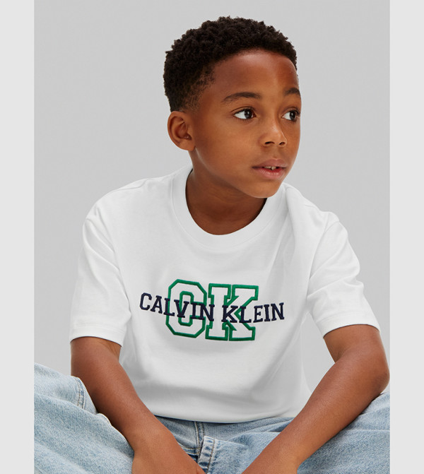 Calvin Klein Jeans  varsity-graphics - White T-shirts
