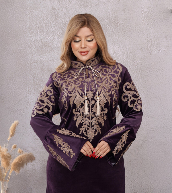 Lyaly aljlabyh  Arabian Clothing - Purple Jalabiyas