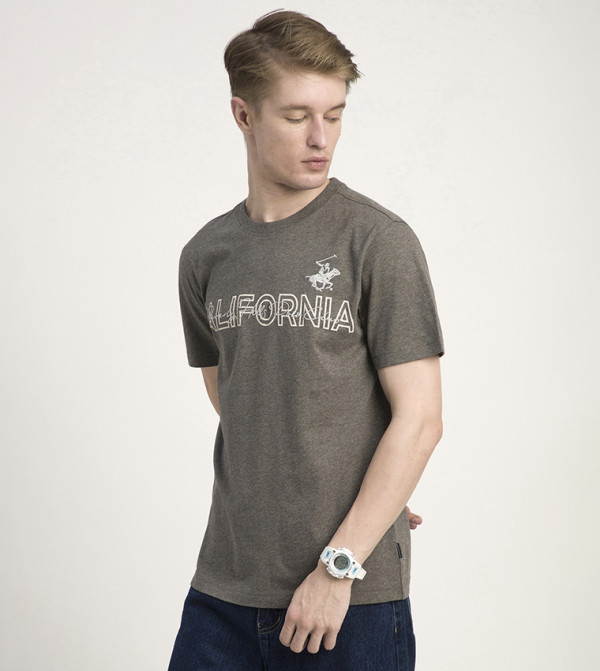 بيفرلي هيلز بولو كلوب heat-ready-essentials - رمادي Round Neck T-Shirts