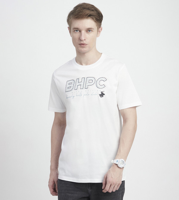 بيفرلي هيلز بولو كلوب heat-ready-essentials - أبيض Round Neck T-Shirts