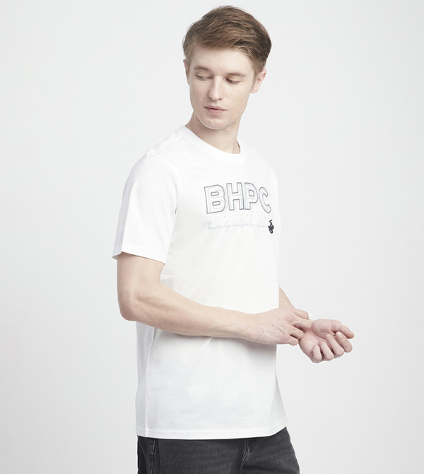 بيفرلي هيلز بولو كلوب heat-ready-essentials - أبيض Round Neck T-Shirts