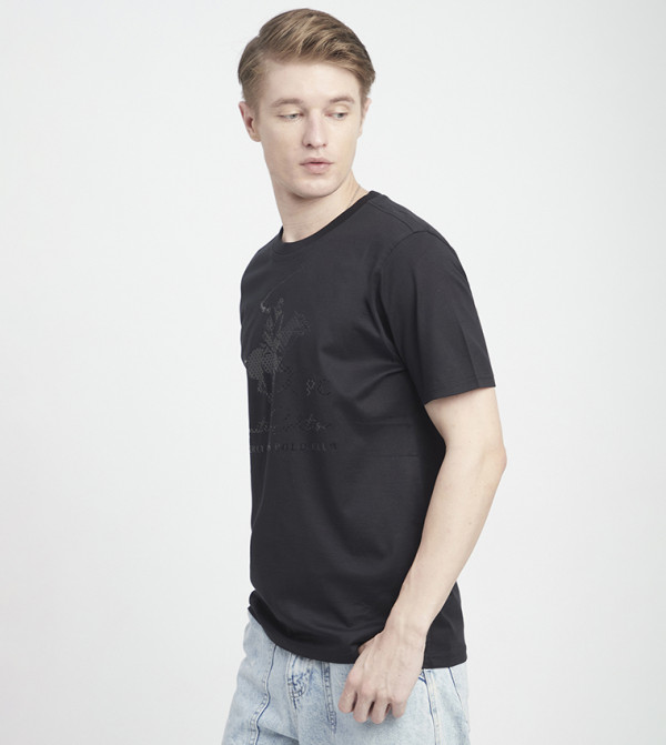 بيفرلي هيلز بولو كلوب  heat-ready-essentials - أسود Round Neck T-Shirts