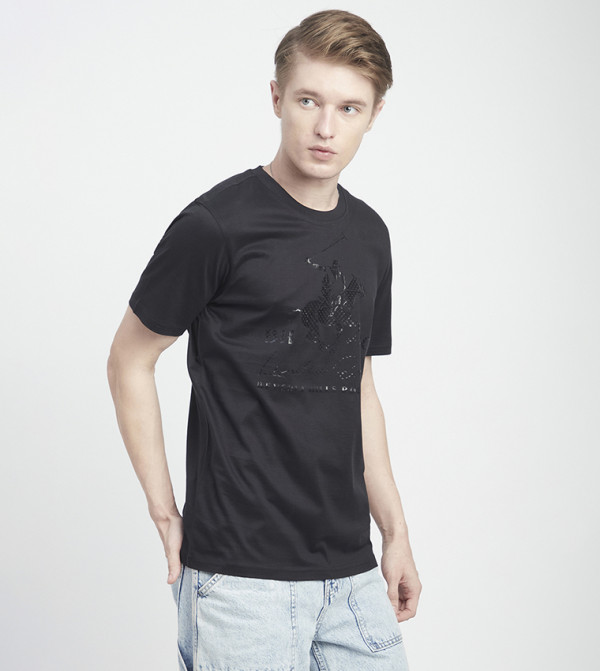 بيفرلي هيلز بولو كلوب  heat-ready-essentials - أسود Round Neck T-Shirts