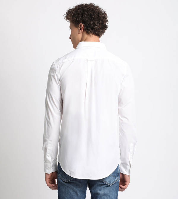 Beverly Hills Polo Club  Casual Shirts - White Casual Shirts