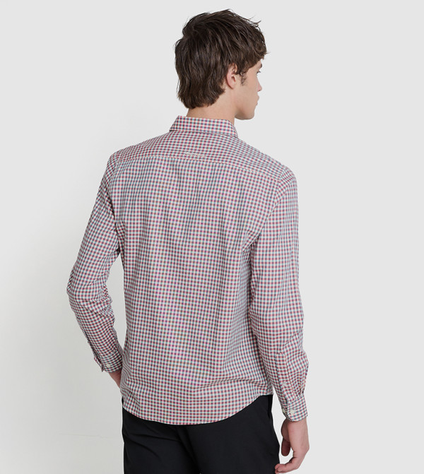 Ben Sherman checkered-plaid-m - Red Long Sleeves