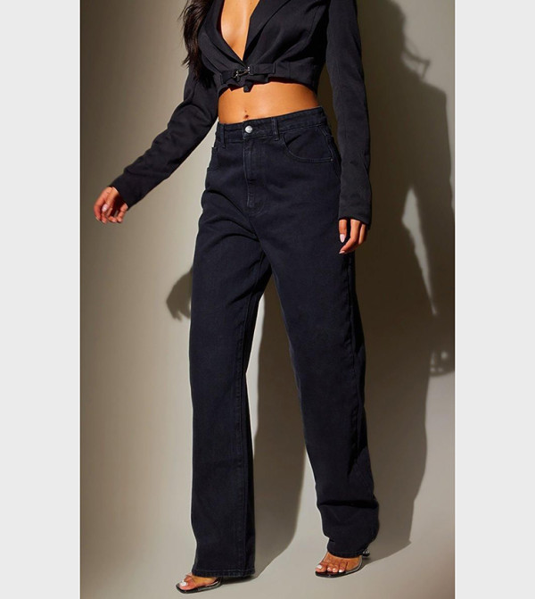 PrettyLittleThing  Jeans - BLACK Boyfriend jeans