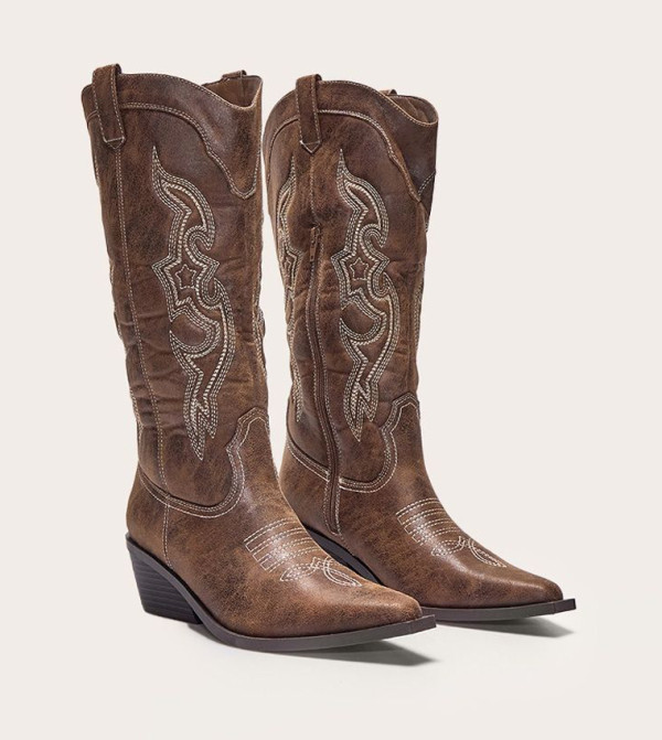 PrettyLittleThing PrettyLittleThing - Brown Mid Calf Boots