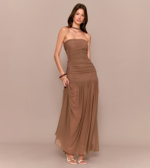 PrettyLittleThing  wedding-guest - Brown Party Dresses