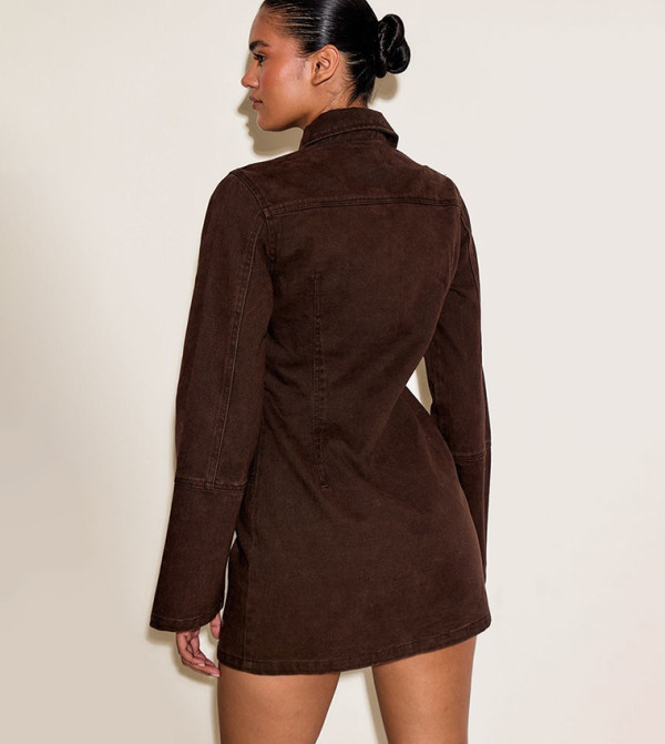 PrettyLittleThing  - Brown Shirt & T-Shirt Dresses