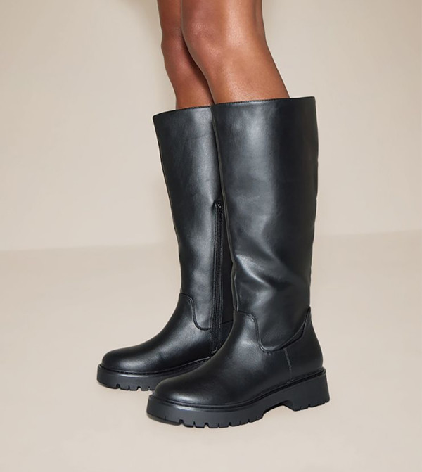 PrettyLittleThing  Shoes - BLACK Knee length Boots