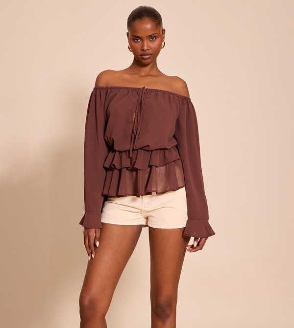 بريتي ليتل ثينغ بريتي ليتل ثينغ - بني  Sleeveless Tops